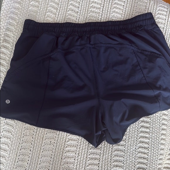 lululemon athletica Pants - Lululemon Track That High Rise Lined Running Shorts True Navy Size 20 PLUS